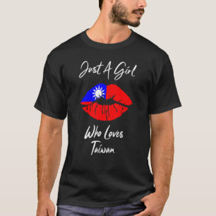 Camiseta Chicas Lip mujeres aman la bandera de Taiwán