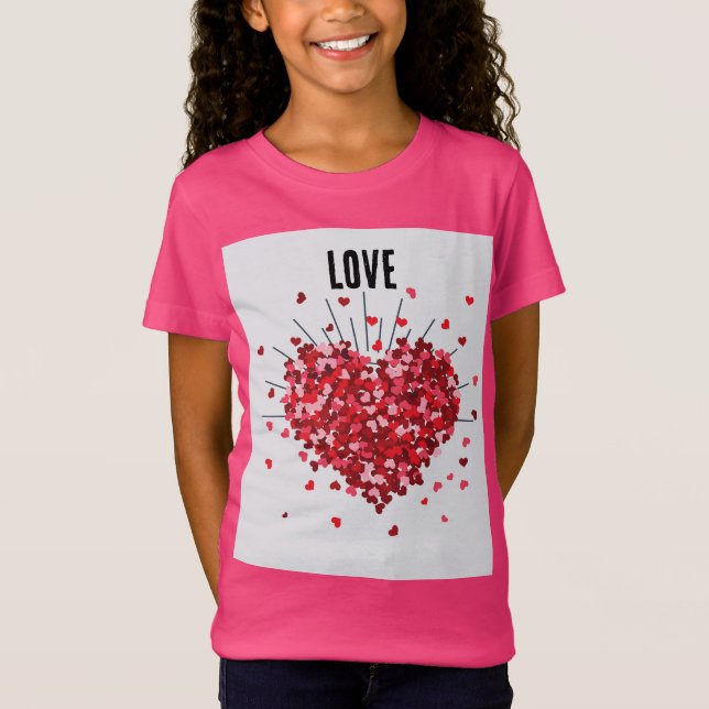 Camiseta Chicas Love Heart Ray Personalizado T-Shirt (Anverso)