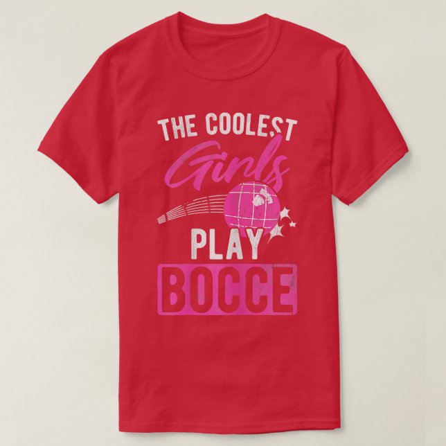 Camiseta Chicas más fríos juegan a la bola de Bocce 1 (Diseño del anverso)
