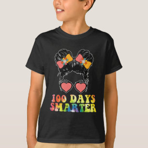Camiseta Chicas más inteligentes 100 días Moño despeinado E