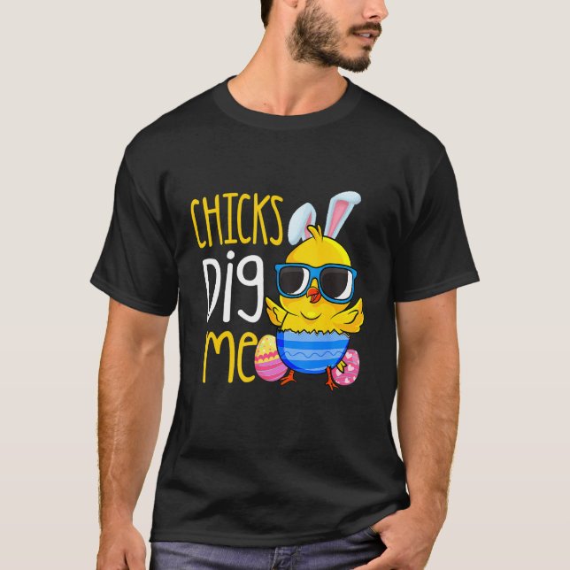 Camiseta Chicas me cavan feliz día de Pascua Huevos (Anverso)