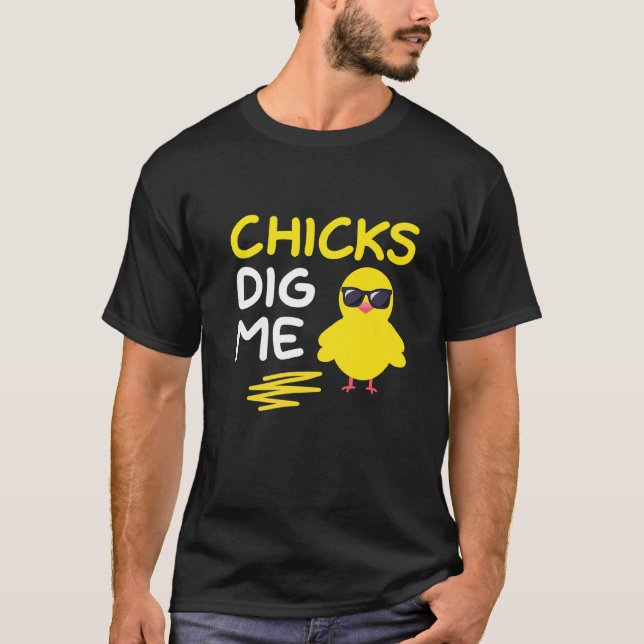 Camiseta Chicas Me Cavan Humor De Día De Pascua Pollo Vinta (Anverso)