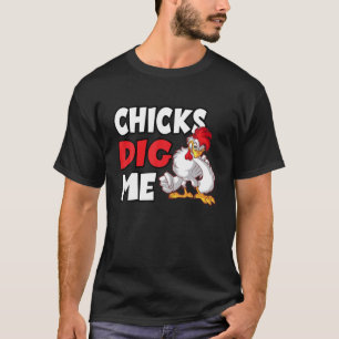 Camiseta Chicas Me Cavan Para Un Agricultor De Pollos