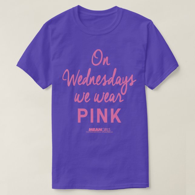 Camiseta Chicas Medios Los Miércoles Usamos Guión Rosa (Diseño del anverso)
