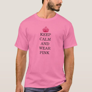 Camiseta Chicas Medios - Mantener La Calma Y Usar El Rosado