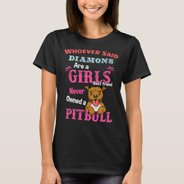 Camiseta Chicas Mejor Amigo Pitbull Pit Bull Lover (Anverso)