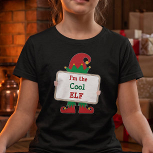 Camiseta Chicas Mensaje Personalizado Elfo Genial Familia C