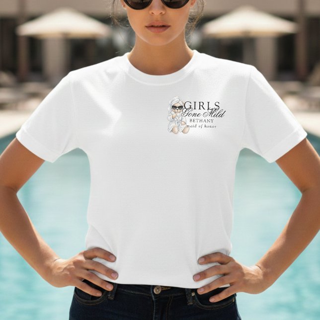 Camiseta Chicas Moderadas Oso de Spa Despedida de Soltera (Not every bachelorette party needs to be wild—and that’s exactly the vibe of Girls Gone Mild!)