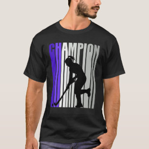 Camiseta Chicas Morple Hockey Cumpleaños Colorful Cute Retr