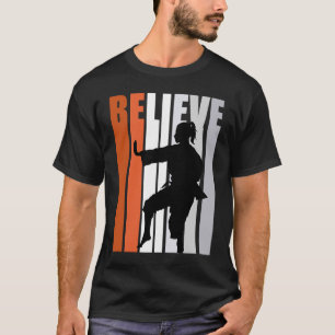 Camiseta Chicas motivacionales Karate Mujeres creen Naranja