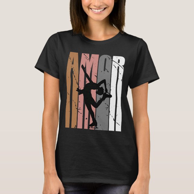 Camiseta Chicas Motivadores De Patinaje De Hielo Marrón Cut (Anverso)