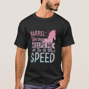 Camiseta Chicas Mujeres de Equitación Montando a Caballo