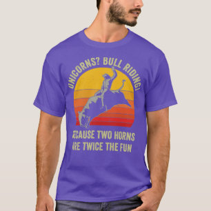 Camiseta Chicas mujeres rodeo divertido toro montando un pe