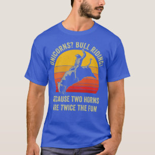 Camiseta Chicas mujeres rodeo divertido toro montando un pe