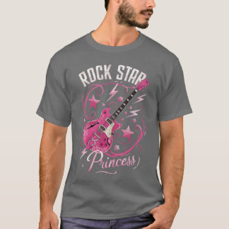 Camiseta Chicas Mujeres ven Rock Star Princesa Guitarra Est