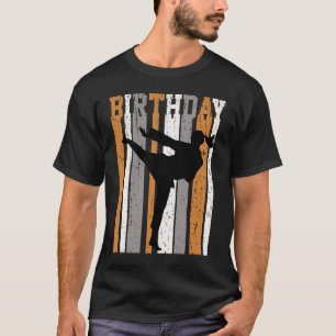 Camiseta Chicas naranjas Karate Cumpleaños Retro Deportes c