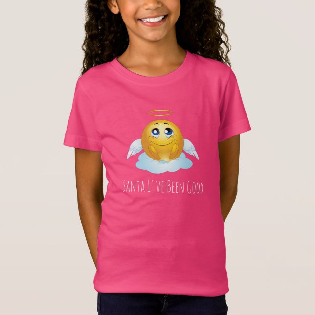 Camiseta Chicas Navidades Santa I ha sido la mejor Emoji (Anverso)