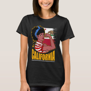 Camiseta Chicas negros de California viajan a una mujer afr