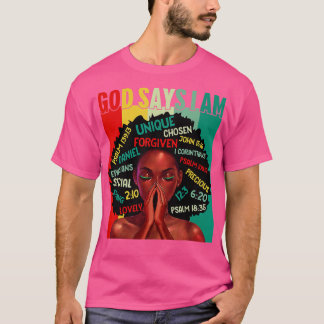 Camiseta Chicas negros Dios dice que soy negro de la histor