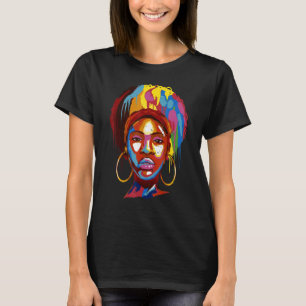 Camiseta Chicas negros Reina del pelo natural Afro Melanin