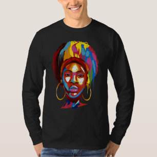 Camiseta Chicas negros Reina del pelo natural Afro Melanin 