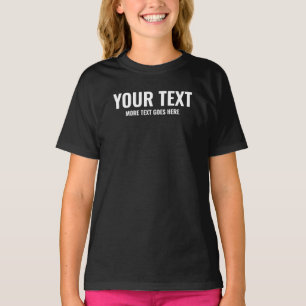 Camiseta Chicas niños mejor Moda Modelo de moda blanco negr