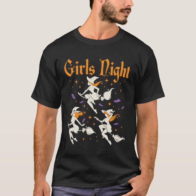 Camiseta Chicas Noche Halloween Broomsticks (Anverso)