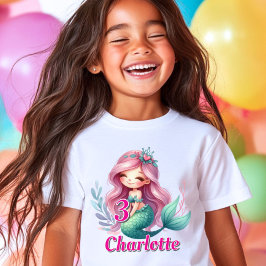 Camiseta Chicas Nombre de cumpleaños personalizado de Siren