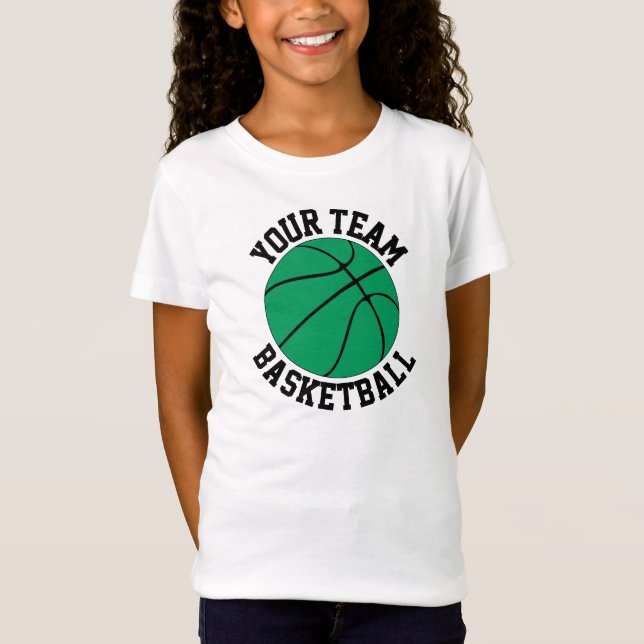 Camiseta Chicas Nombre, Jugador y Número del Equipo Verde d (Anverso)