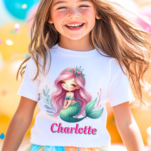 Camiseta Chicas Nombre personalizado de la Sirena
