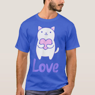 Camiseta Chicas Pajama del Día de San Valentín del Gato