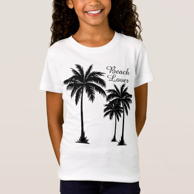 Camiseta Chicas Palm Tree Beach Lover Tropical (Anverso)