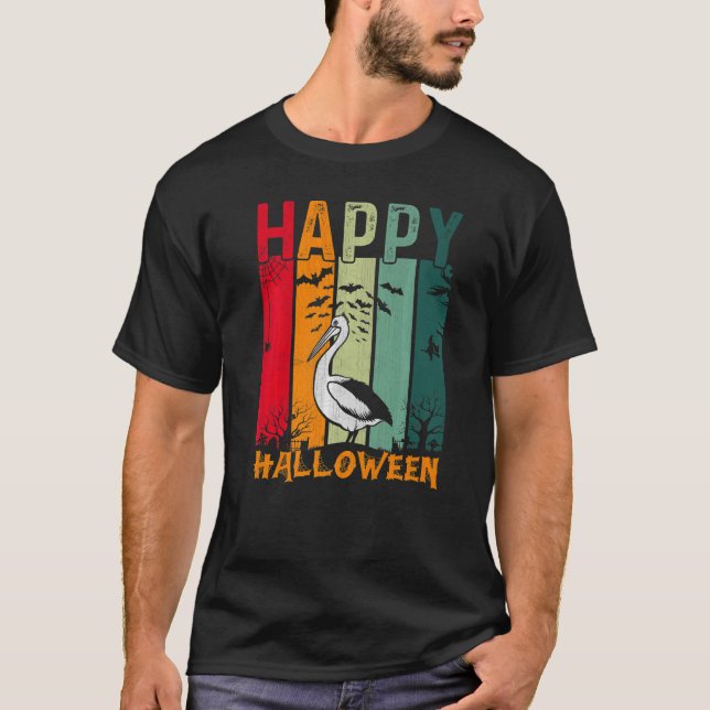 Camiseta Chicas Pelícanos Niños Estilo Retro Cena Halloween (Anverso)