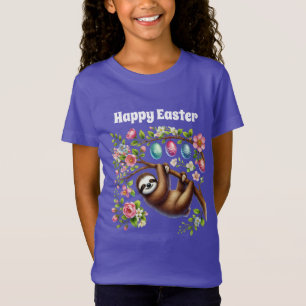 Camiseta Chicas perezosas felices de Pascua personalizables
