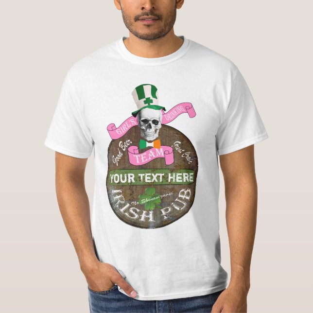 Camiseta Chicas personales equipo de bebidas irish St Patri (Anverso)