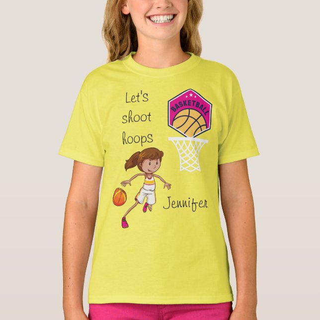 Camiseta Chicas Personalizado de baloncesto "Vamos a dispar (Anverso)
