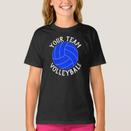Camiseta Chicas Personalizado de voleibol azul equipo, juga