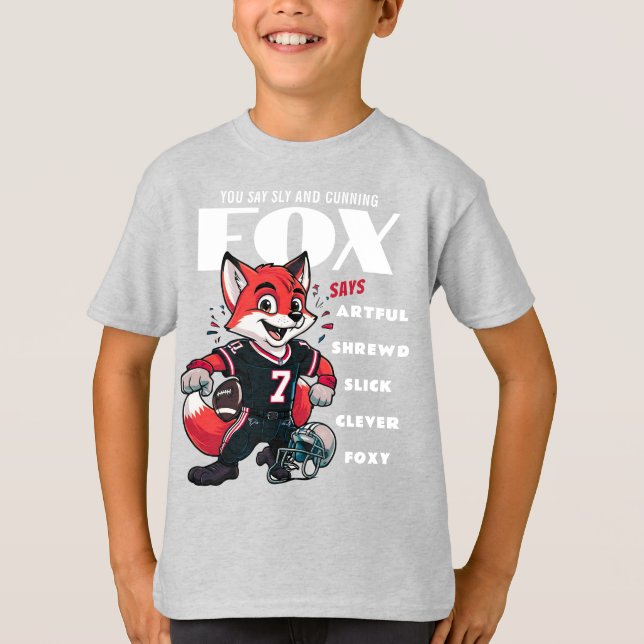 Camiseta Chicas Personalizados Gris de la ingeniosa Foxy Fo (Anverso)