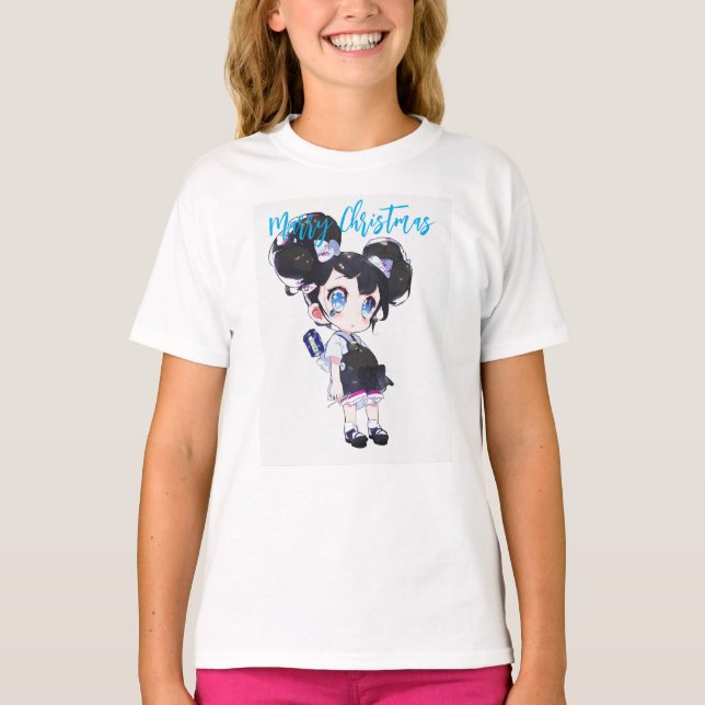 Camiseta Chicas Plantilla de ropa Personalizado Chicas niño (Anverso)