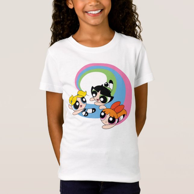 Camiseta Chicas poderosos vuelan por el cielo (Anverso)