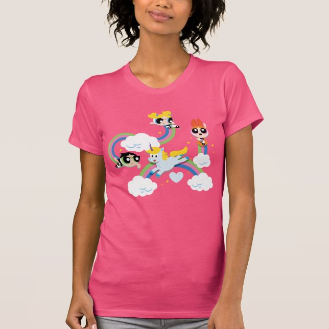Camiseta Chicas poderosos y modelo de arcoiris donny (Anverso)