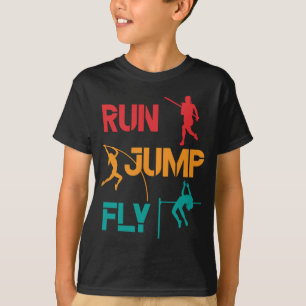Camiseta Chicas Pole Vaulling Running Jumping