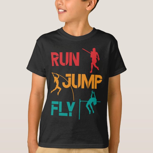 Camiseta Chicas Pole Vaulling Running Jumping (Anverso)