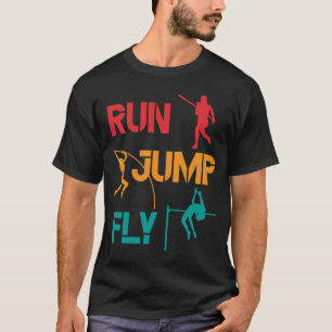 Camiseta Chicas Pole Vaulling Running Jumping
