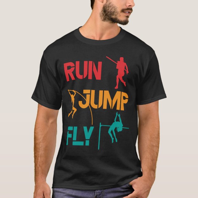 Camiseta Chicas Pole Vaulling Running Jumping (Anverso)
