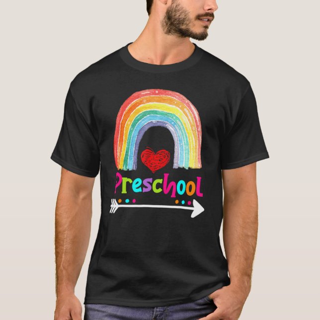 Camiseta Chicas pre-primaria de arcoiris Equipo de profesor (Anverso)