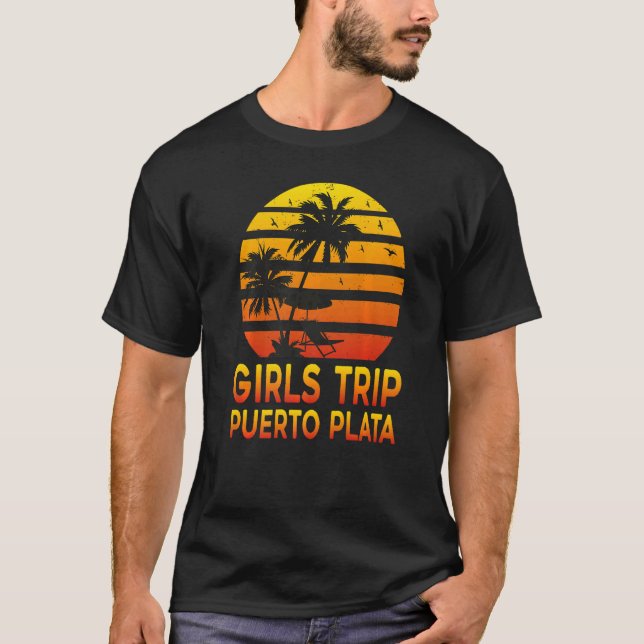 Camiseta Chicas Puerto Plata Viaje de Amigo República Domin (Anverso)