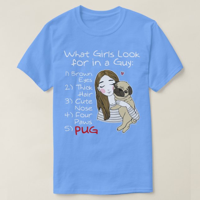 Camiseta Chicas pug (Diseño del anverso)