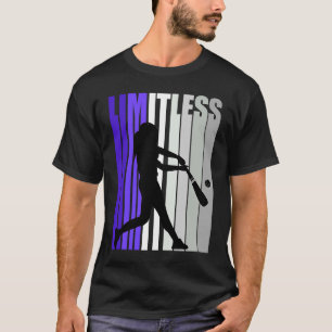 Camiseta Chicas Purple Baseball Birthday Retro Gráfica Dive