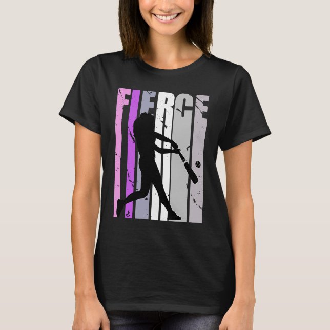 Camiseta Chicas Purple Baseball Fierce Birthday Software Co (Anverso)